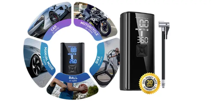 Auto Air and a collage on all the different stuff it can be used on like bikes, balls, tires etc